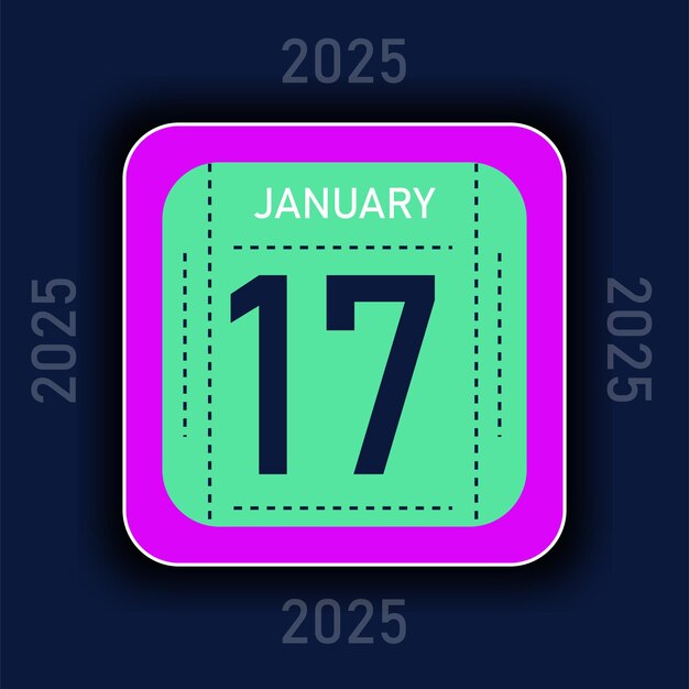 2 Color Calendario del mes de enero de 2025