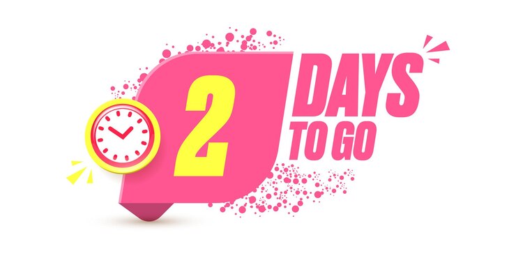 Vector 2 días para ir plantilla de diseño de banner