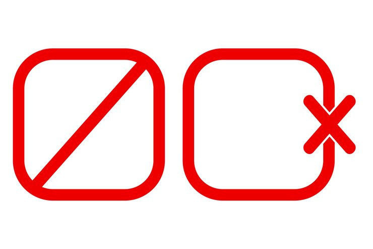 Vector 2 estilo simple vector señal de prohibición en blanco, aislado en blanco