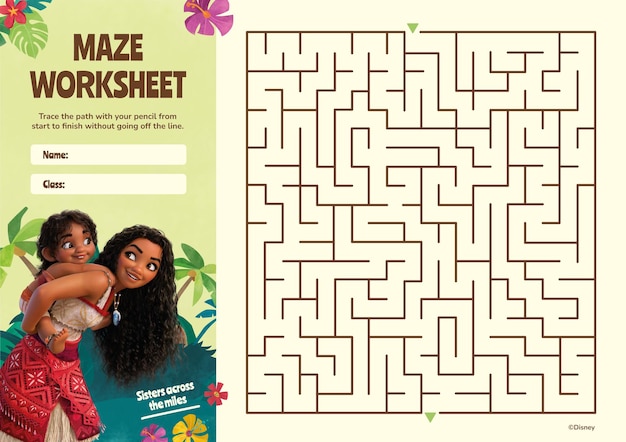2 Hoja de trabajo de Moana Maze