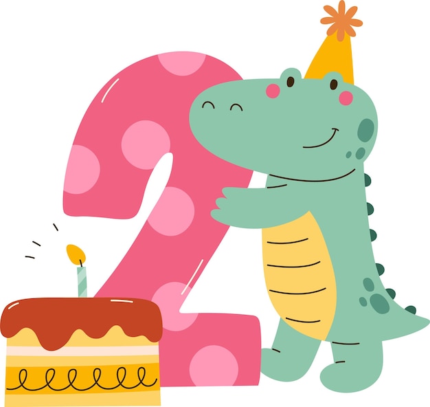 2 Número de cocodrilo de cumpleaños