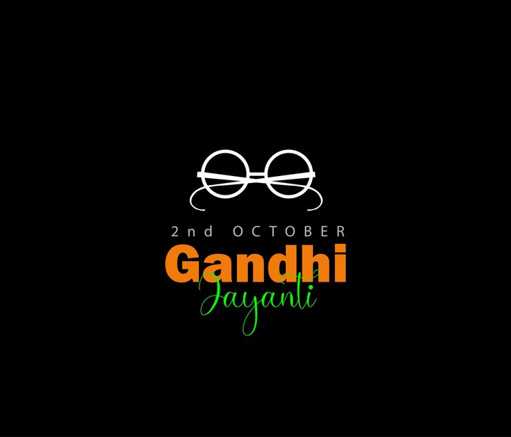 2 de octubre- ilustración vectorial gandhi jayanti.
