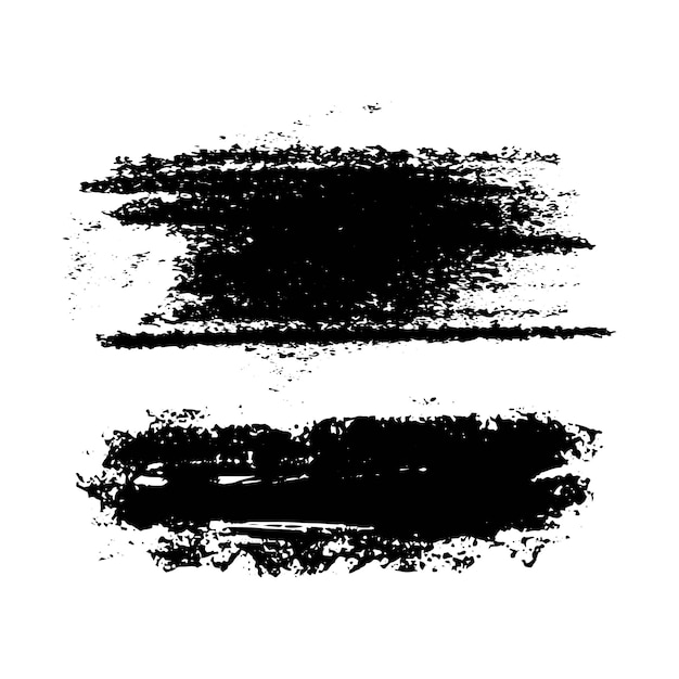 2 Vector de grunge con pincel de pintura en apuros