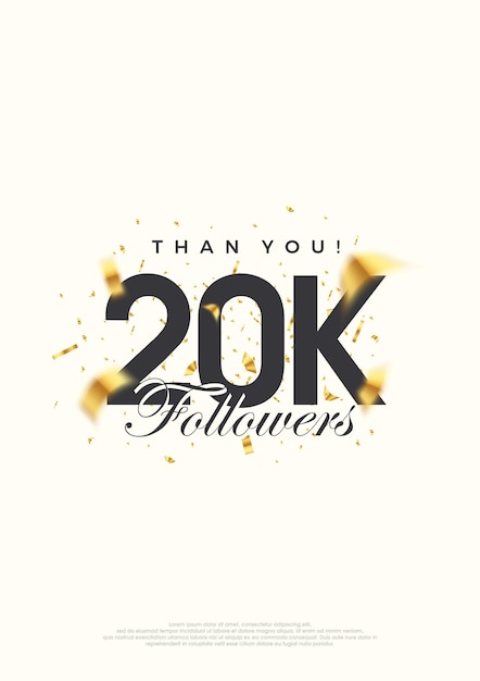 20,000 seguidores numeran carteles que saludan pancartas para publicaciones en redes sociales