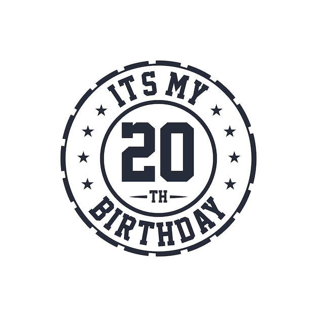 20 años de diseño de cumpleaños Es mi 20o cumpleaños
