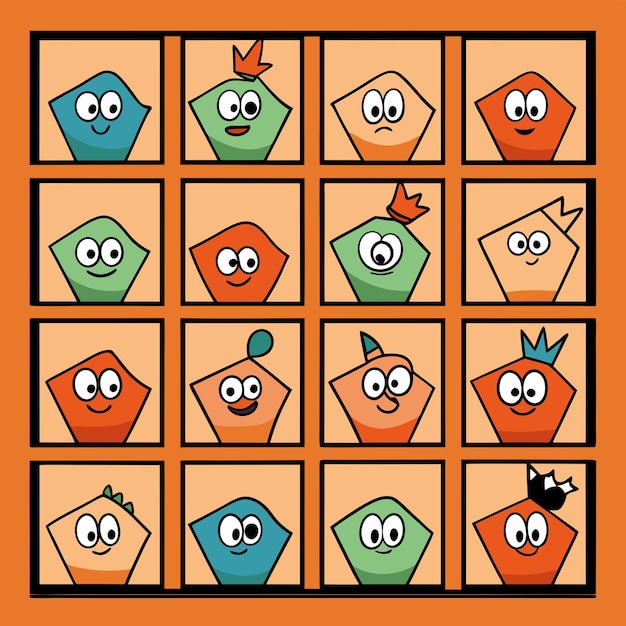 20 artículos en una cuadrícula de 5 x 4