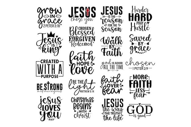 20 Christian SVG Bundle de diseño