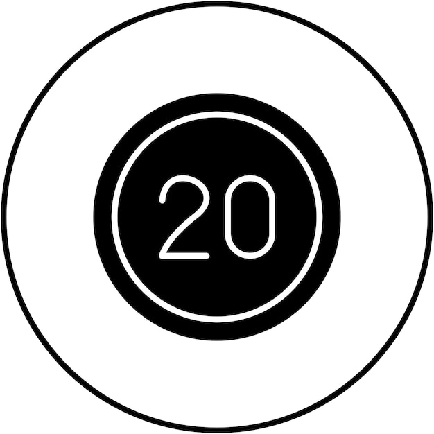 20 Imagen vectorial del icono del límite de velocidad Puede utilizarse para las señales de tráfico