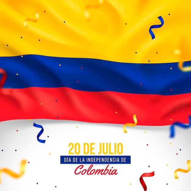 20 de julio ilustración realista