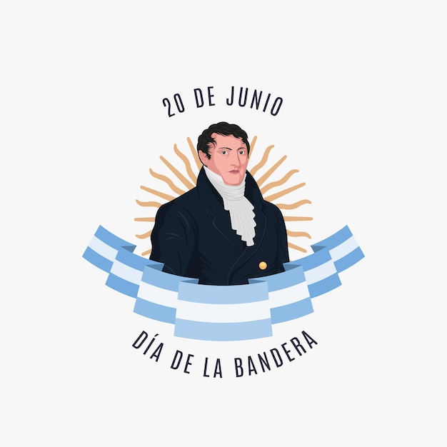 20 de Junio da la Bandera Argentina Manuel Belgrano y su familia