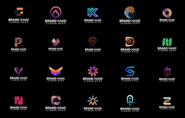 Las 20 mejores plantillas de logotipos abstractos diferentes