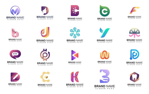 Las 20 mejores plantillas de logotipos abstractos diferentes