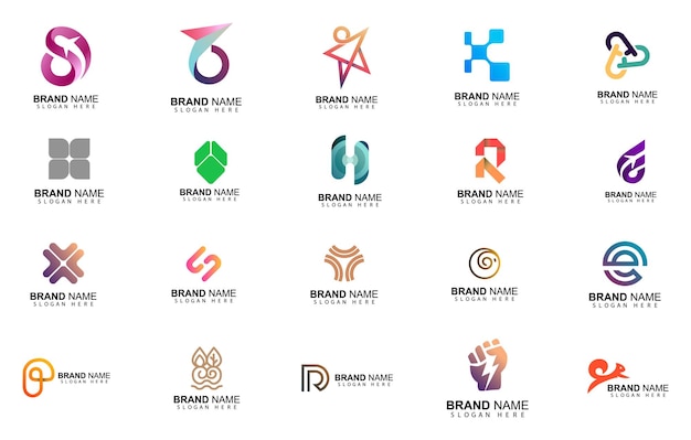 Las 20 mejores plantillas de logotipos abstractos diferentes
