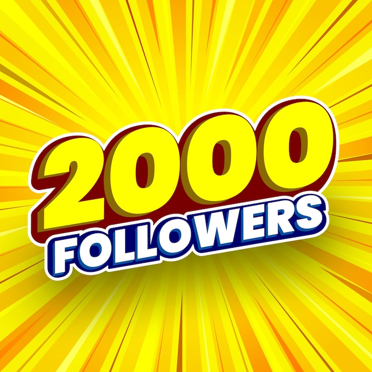 Vector 2000 seguidores banner ilustración vectorial