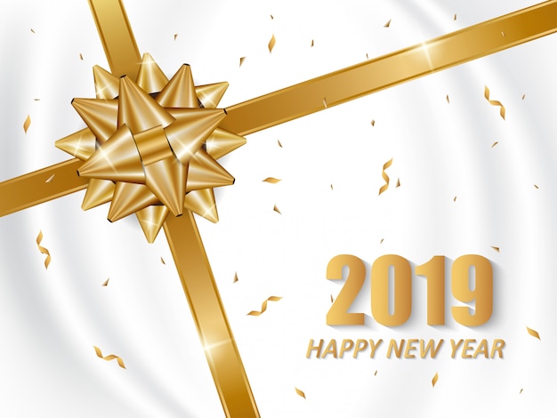 2019 feliz año nuevo diseño de tarjeta.
