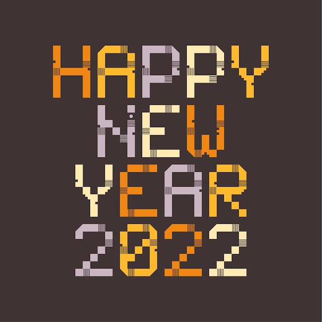 2022 año nuevo diverso signo inusual para la decoración del evento 2022, lindo gráfico, concepto de emblema creativo para banner, folleto, volante, calendario, tarjeta de felicitación, invitación al evento. Logotipo de vector aislado.