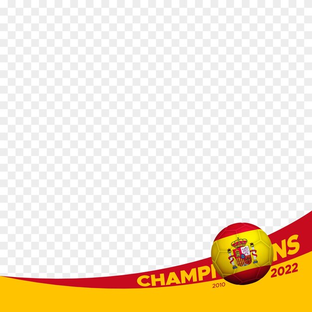2022 campeones España campeonato mundial de fútbol perfil marco de imagen soporte banner redes sociales