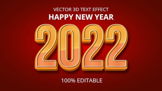 2022 efecto de texto creativo 3d