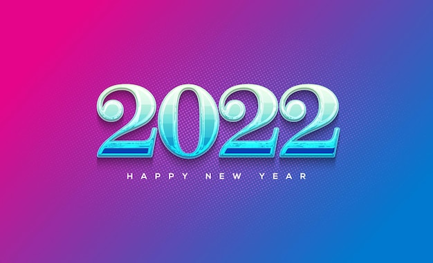 Vector 2022 feliz año nuevo clásico colorido elegante