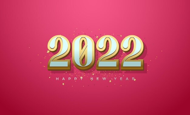 2022 feliz año nuevo clásico dorado elegante