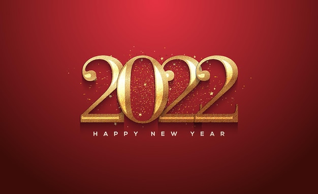 2022 feliz año nuevo con elegante sensación de lujo