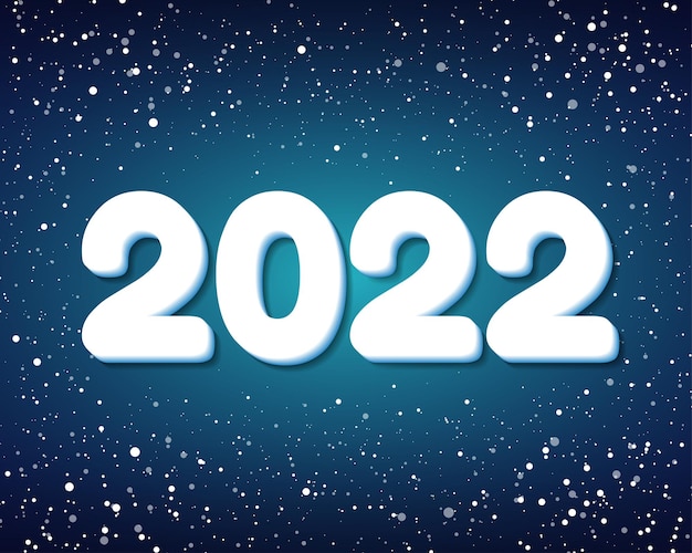 2022 feliz año nuevo. números de estilo 3d. números lineales vectoriales. diseño de tarjetas de felicitación. ilustración vectorial. vector libre