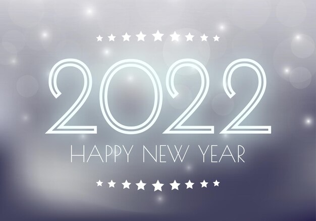 2022 feliz año nuevo. números de estilo minimalista. números lineales vectoriales. diseño de tarjeta de felicitación. ilustración vectorial. Vector libre