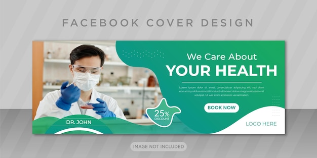 2022 medical healthcare facebook cover photo design o plantilla de banner web