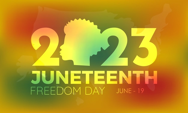 Vector 2023 concepto juneteenth celebración de la libertad africana plantilla de ilustración vectorial