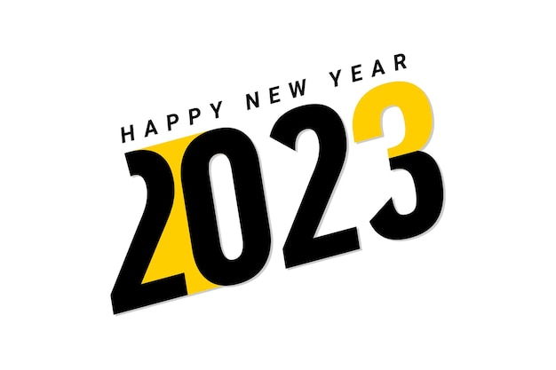 2023 diseño de tipografía de texto feliz año nuevo.