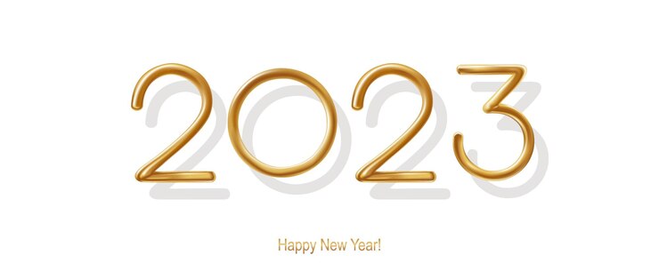 Vector 2023 feliz año nuevo caligrafía de letras a mano vector elemento de ilustración de vacaciones elemento tipográfico para cartel de pancarta felicitaciones
