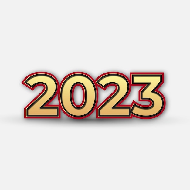 Vector 2023 feliz año nuevo diseño de efecto de texto editable en 3d