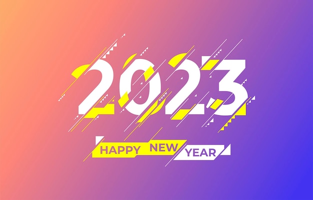2023 feliz año nuevo diseño de fondo tarjeta de felicitación Banner Po