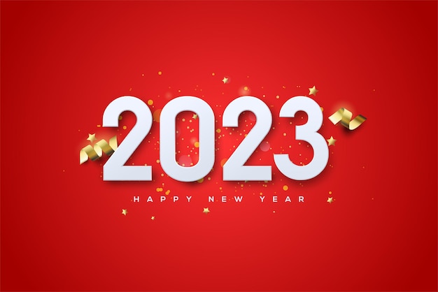 2023 feliz año nuevo limpio y elegante