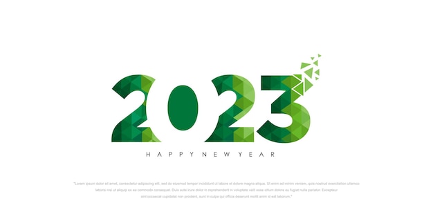 Vector 2023 feliz año nuevo logo diseño de texto 2023 plantilla de diseño de número ilustración vectorial