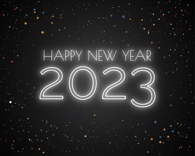 2023 feliz año nuevo números estilo minimalista vector números lineales diseño de tarjetas de felicitación ilustración vectorial