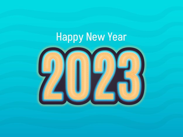 Vector 2023 feliz año nuevo saludos creativo concepto único e ilustración de vector de lujo