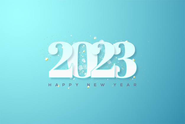 2023 feliz año nuevo con tema genial