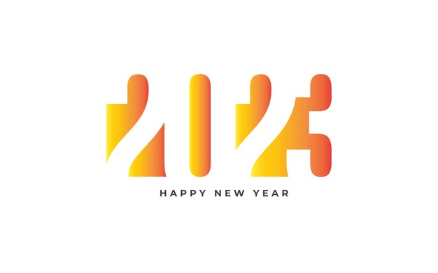 2023 feliz año nuevo texto tipografía diseño vector ilustración