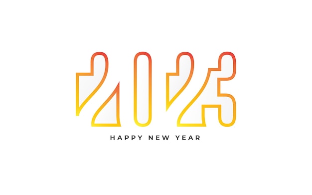 2023 feliz año nuevo texto tipografía diseño vector ilustración