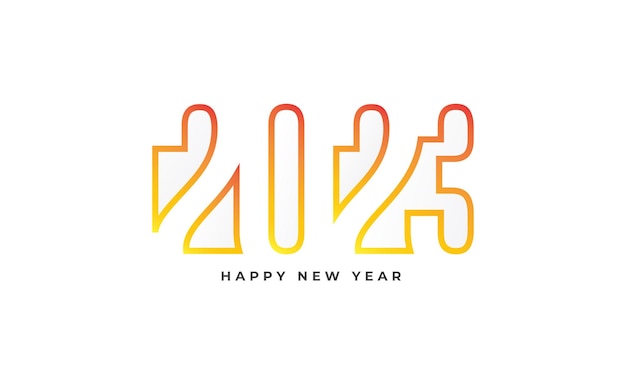 2023 feliz año nuevo texto tipografía diseño vector ilustración