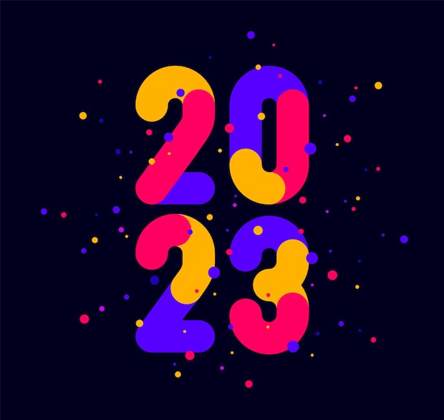 Vector 2023 feliz año nuevo