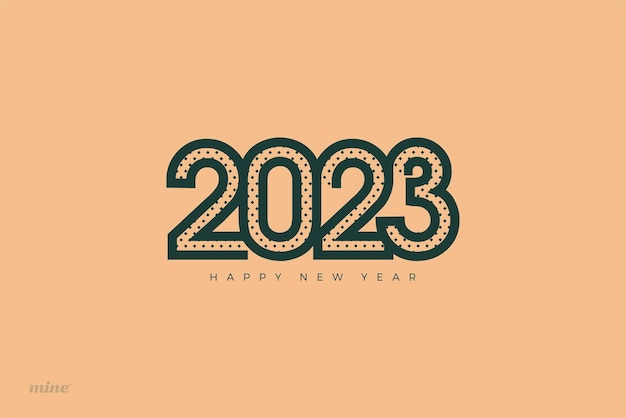 2023 logotipo vectorial moderno con color negro