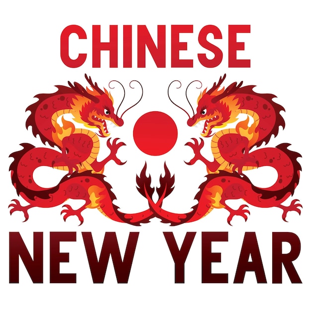 2024 Año Nuevo Chino Ilustración del Dragón Magia vectorial para la alegría festiva