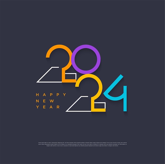 2024 año nuevo en concepto de fondo oscuro celebración 2024