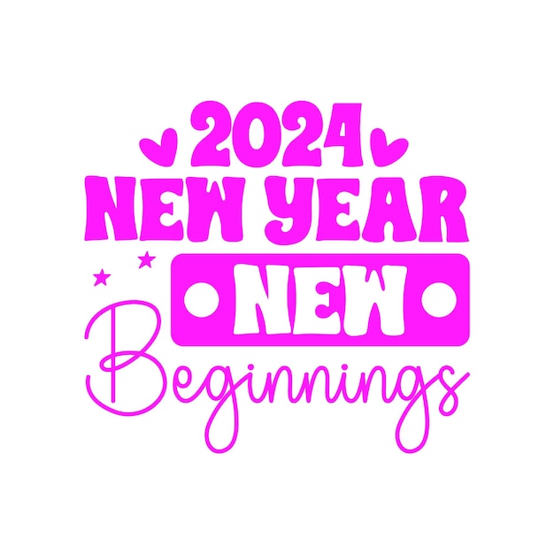 2024 Año nuevo Nuevos comienzos