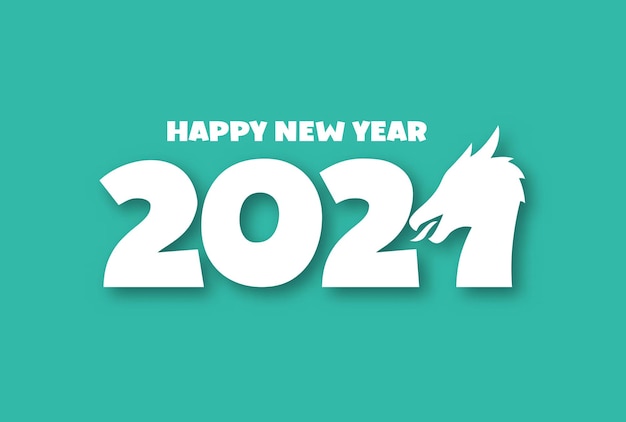 2024 año nuevo con tipografía de dragón.