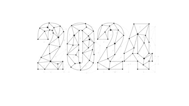2024 diseño de puntos conectados con tecnología moderna