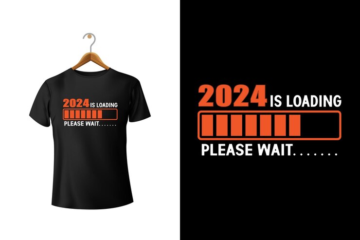 2024 se está cargando por favor espere Tipografía Vector Diseño de camiseta