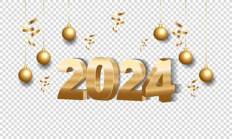 Vector 2024 feliz año nuevo diseño de fondo tarjeta de felicitación banner cartel ilustración vectorial